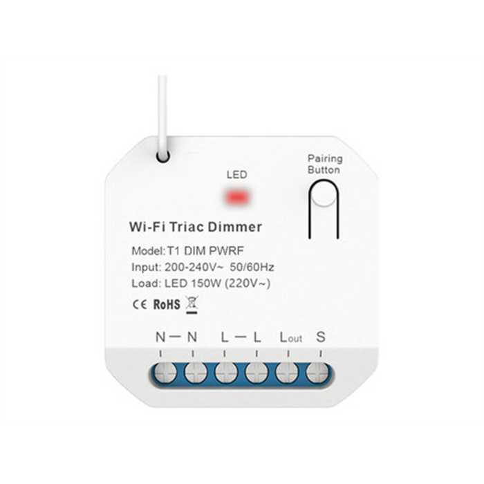 ACTIONNEUR DIM ENCASTRABLE PUSH TRIAC WIFI RF 1 CANAL ACTIONNEUR DIM ENCASTRABLE PUSH TRIAC WIFI RF 1 CANAL