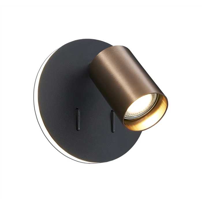 APPLIQUE LED "DUSK" GU10+5,5W 827 NOIR/BRONZE +INTERRUPEUR APPLIQUE LED "DUSK" GU10+5,5W 827 NOIR/BRONZE +INTERRUPEUR
