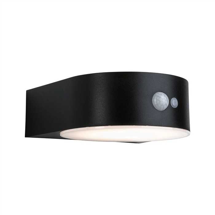 APPLIQUE LED SOLAIRE "EILEEN" 5W 830 NOIR IP44 SENSOR APPLIQUE LED SOLAIRE "EILEEN" 5W 830 NOIR IP44 SENSOR