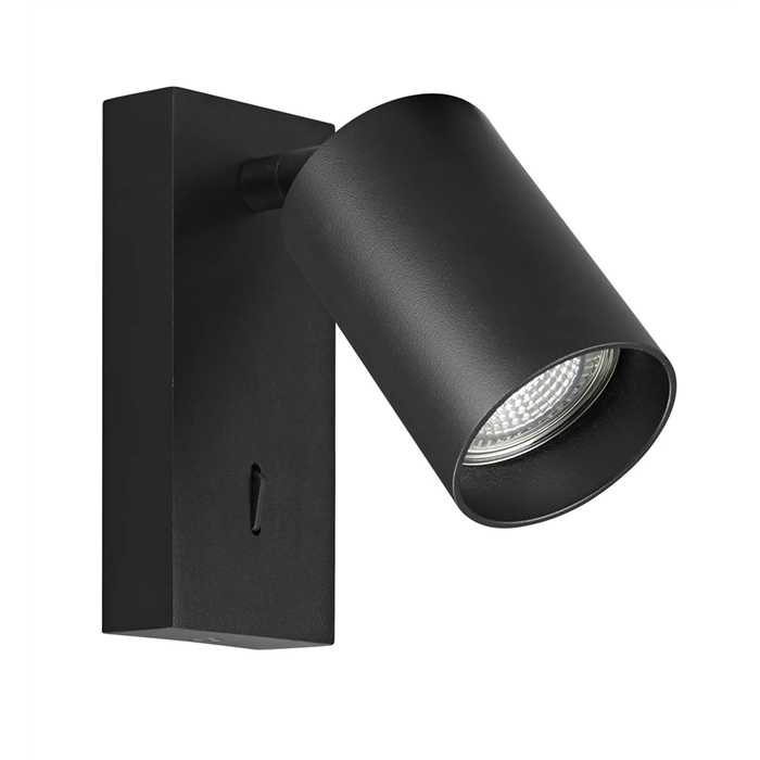 APPLIQUE SPOT "TABOO" GU10 NOIR + INTERRUPTEUR APPLIQUE SPOT "TABOO" GU10 NOIR + INTERRUPTEUR