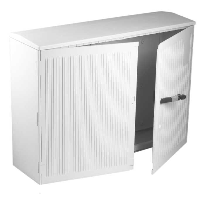 ARMOIRE DE TROTTOIR DIN 2 PORTES RAYEE IP44 ARMOIRE DE TROTTOIR DIN 2 PORTES RAYEE IP44