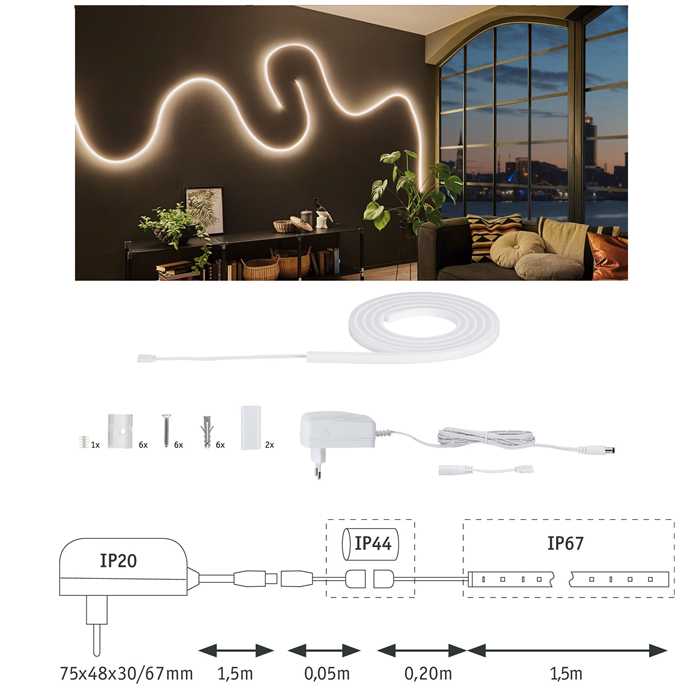BANDEAU LED STRIP "MAXLED FLOW" EN KIT 21W 827 1,5M BANDEAU LED STRIP "MAXLED FLOW" EN KIT 21W 827 1,5M