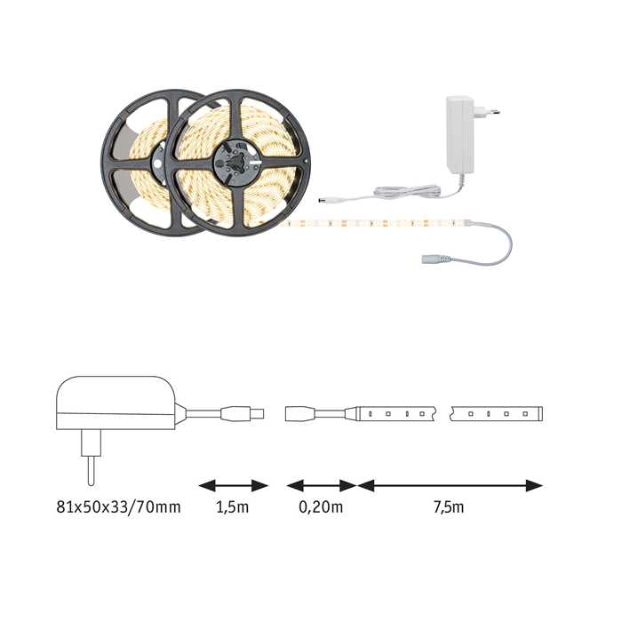BANDEAU LED STRIP "SIMPLED" EN KIT 3W/M 830 7,5M BANDEAU LED STRIP "SIMPLED" EN KIT 3W/M 830 7,5M