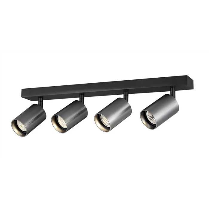BARRE DE SPOT "TABOO" 4XGU10 NOIR/ALU BARRE DE SPOT "TABOO" 4XGU10 NOIR/ALU