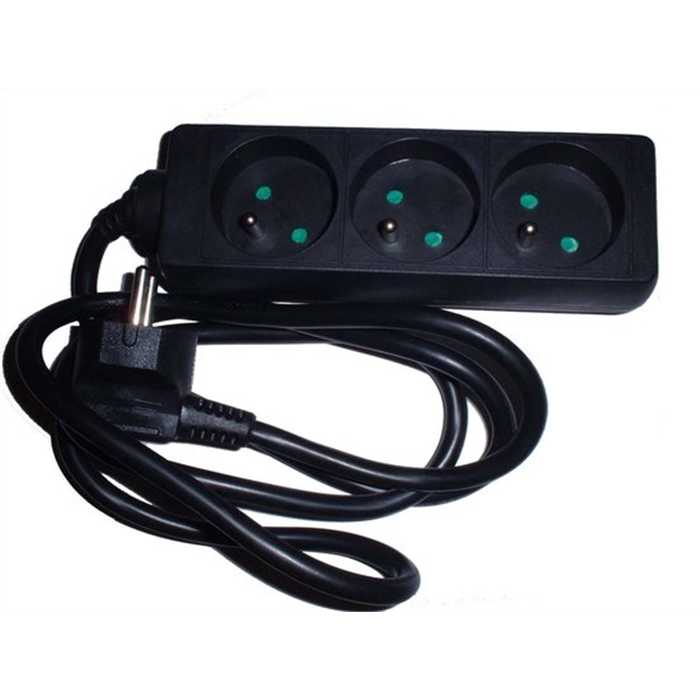 BLOC MULTIPRISES 3X2P+T 16A 3M NOIR BLOC MULTIPRISES 3X2P+T 16A 3M NOIR