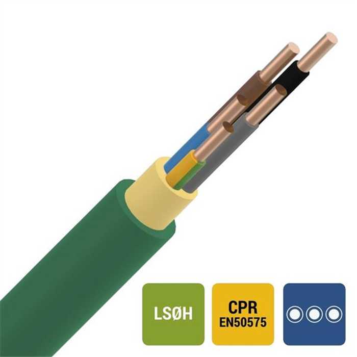 CABLE D'INSTALLATION XGB CCA 5G2,5 VERT B500 CABLE D'INSTALLATION XGB CCA 5G2,5 VERT B500
