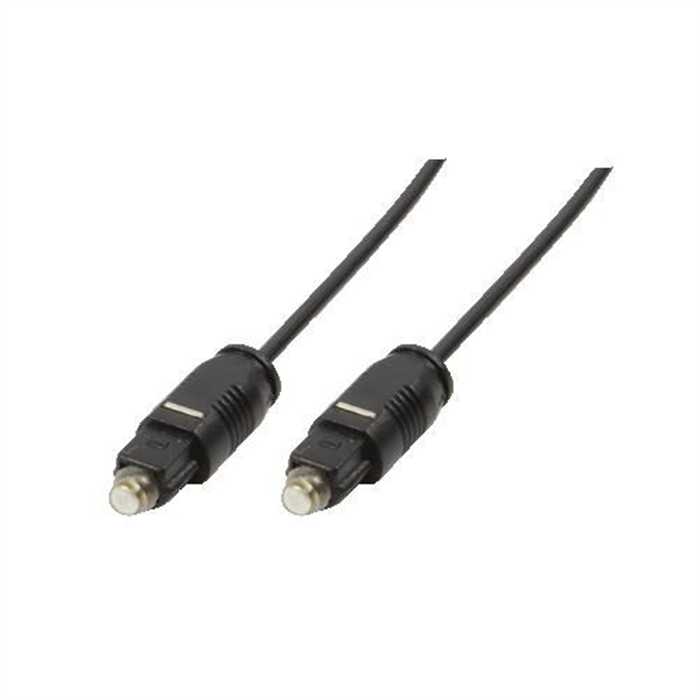 CABLE OPTIQUE TOSLINK BLACK AUDIO MALE/MALE 2M CABLE OPTIQUE TOSLINK BLACK AUDIO MALE/MALE 2M