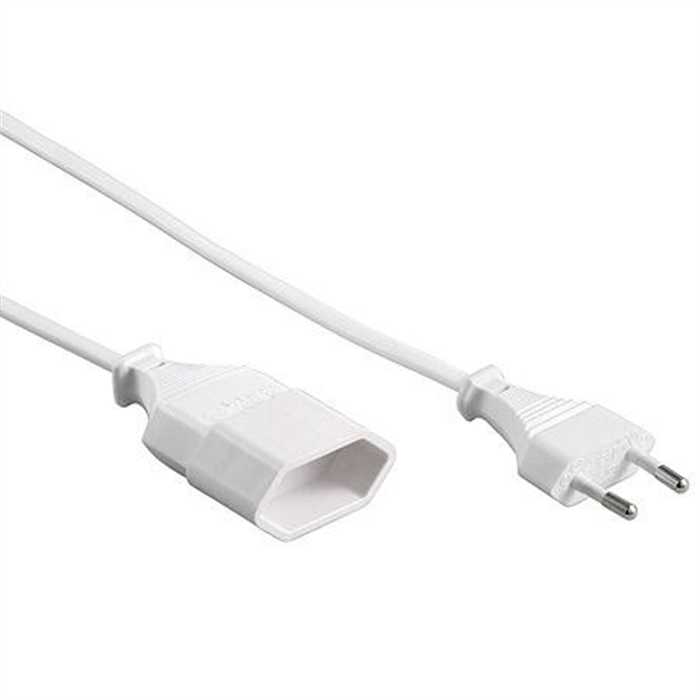 CABLE SECTEUR 2G0,75 PRISE 2P MALE/FEMELLE BLANC 2,5M CABLE SECTEUR 2G0,75 PRISE 2P MALE/FEMELLE BLANC 2,5M