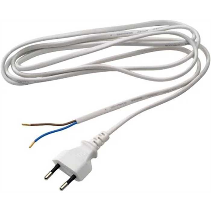 CABLE SECTEUR 2X0,75 2P+T BLANC 1,8M CABLE SECTEUR 2X0,75 2P+T BLANC 1,8M