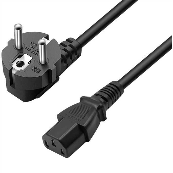 CABLE SECTEUR 3G0,75 2P+T/IEC 3P FEMELLE NOIR 1,8M CABLE SECTEUR 3G0,75 2P+T/IEC 3P FEMELLE NOIR 1,8M