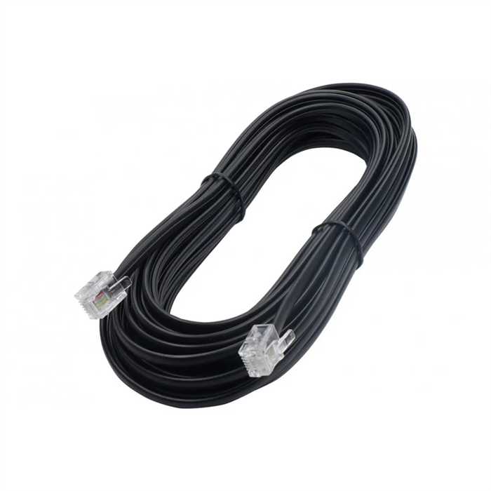 CABLE TELEPHONIQUE RJ11 6/4 NOIR 10M CABLE TELEPHONIQUE RJ11 6/4 NOIR 10M