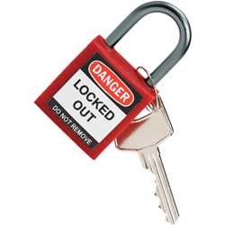 CADENAS DE CONDAMNATION CLE 38 MM ALU ROUGE