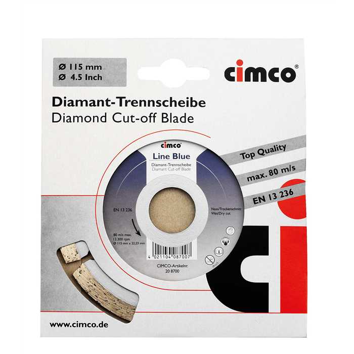 CIMCO DISQUE DIAMANT LINE BLUE 115MM CIMCO DISQUE DIAMANT LINE BLUE 115MM