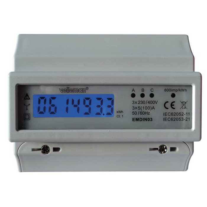COMPTEUR kWh TRIPHASE RAIL DIN 7 MODULES COMPTEUR kWh TRIPHASE RAIL DIN 7 MODULES