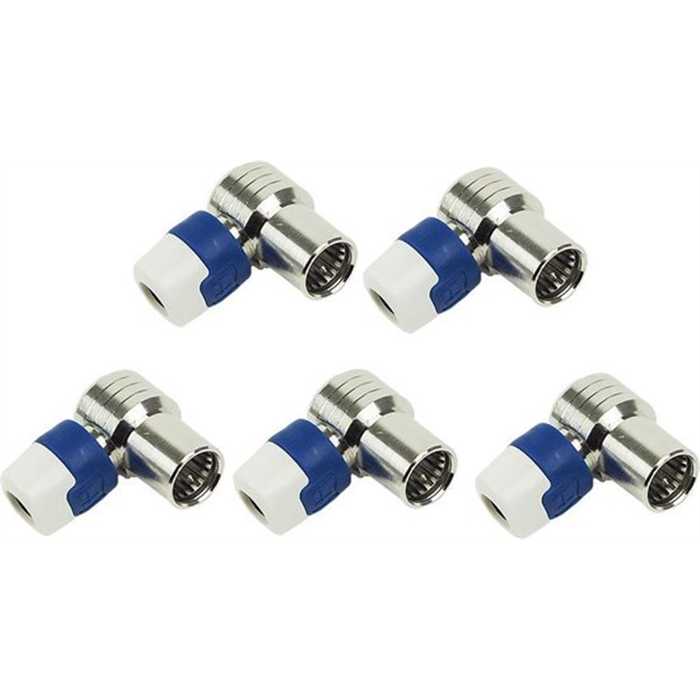 CONNECTEURS F QUICK FIX ANGLE DROIT 5PC CONNECTEURS F QUICK FIX ANGLE DROIT 5PC