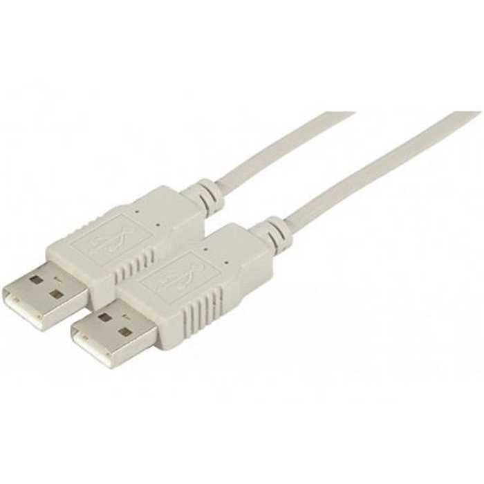 CORDON USB A MALE/USB A MALE GRIS 1,80M CORDON USB A MALE/USB A MALE GRIS 1,80M