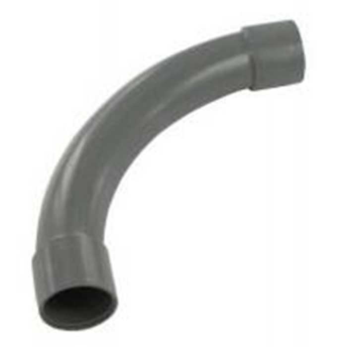 COUDE EN PLASTIQUE 16MM GRIS FONCE RAL7037 COUDE EN PLASTIQUE 16MM GRIS FONCE RAL7037