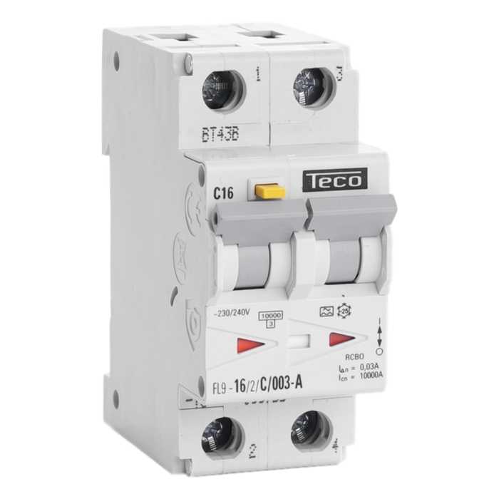 DISJONCTEUR DIFFERENTIEL TC 1P+N 16A 30MA 10KA COURBE C DISJONCTEUR DIFFERENTIEL TC 1P+N 16A 30MA 10KA COURBE C