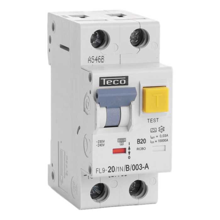 DISJONCTEUR DIFFERENTIEL TC 1P+N 20A 30MA 10KA COURBE C DISJONCTEUR DIFFERENTIEL TC 1P+N 20A 30MA 10KA COURBE C