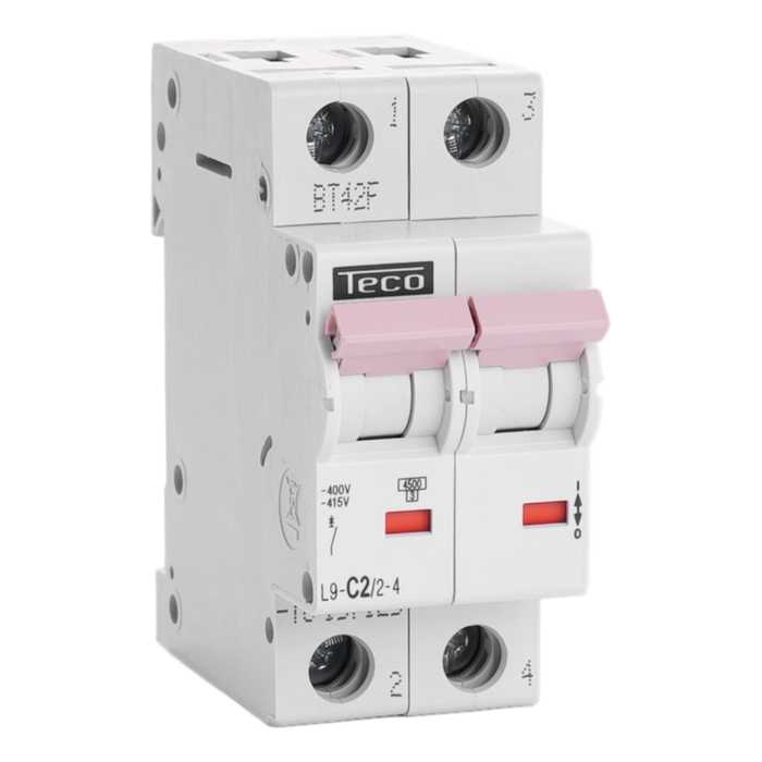 DISJONCTEUR TC 2P 2A  4,5KA COURBE C DISJONCTEUR TC 2P 2A  4,5KA COURBE C