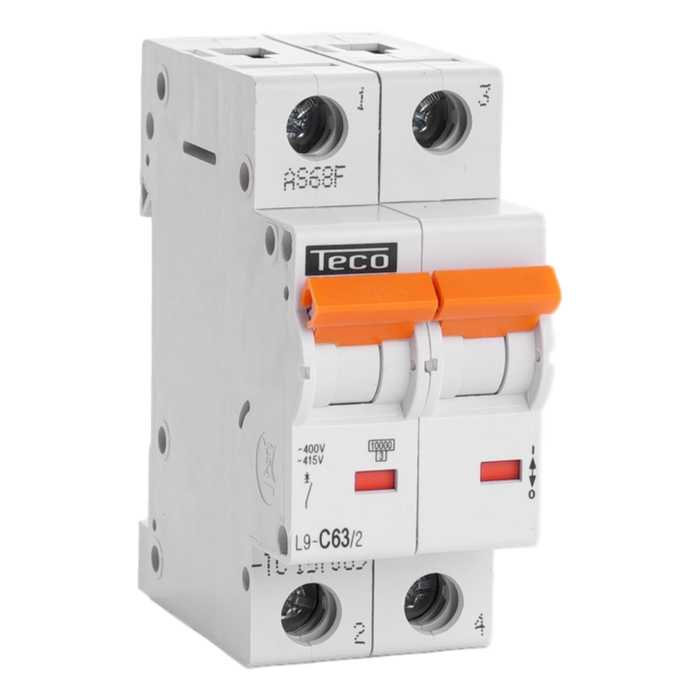 DISJONCTEUR TC 2P 63A 10KA COURBE C DISJONCTEUR TC 2P 63A 10KA COURBE C