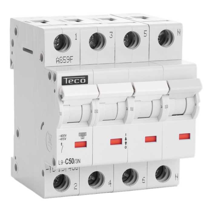 DISJONCTEUR TC 3P+N 50A 10KA COURBE C DISJONCTEUR TC 3P+N 50A 10KA COURBE C
