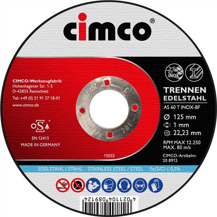 DISQUE POUR INOX 125MM DISQUE POUR INOX 125MM