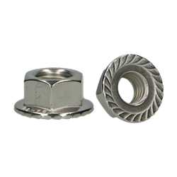 ECROU A EMBASE CRANTEE DIN 6923 M10 A2