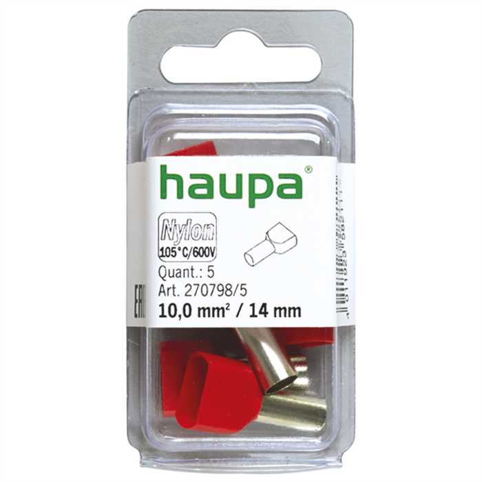 EMBOUT TWIN 2X10MM² (5PC) EMBOUT TWIN 2X10MM² (5PC)