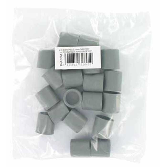 ENTREES 20MM GRIS FONCE RAL7037 (20PC) ENTREES 20MM GRIS FONCE RAL7037 (20PC)