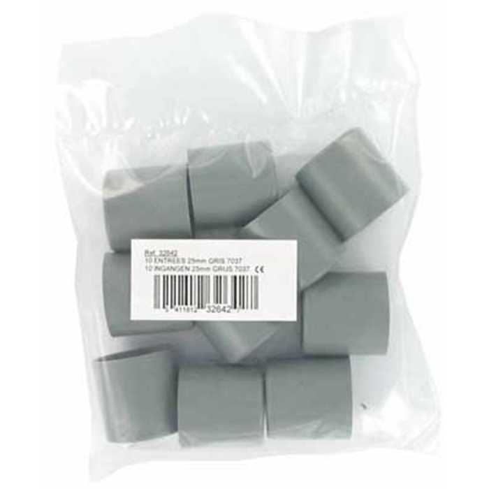 ENTREES 25MM GRIS FONCE RAL7037 (10PC) ENTREES 25MM GRIS FONCE RAL7037 (10PC)