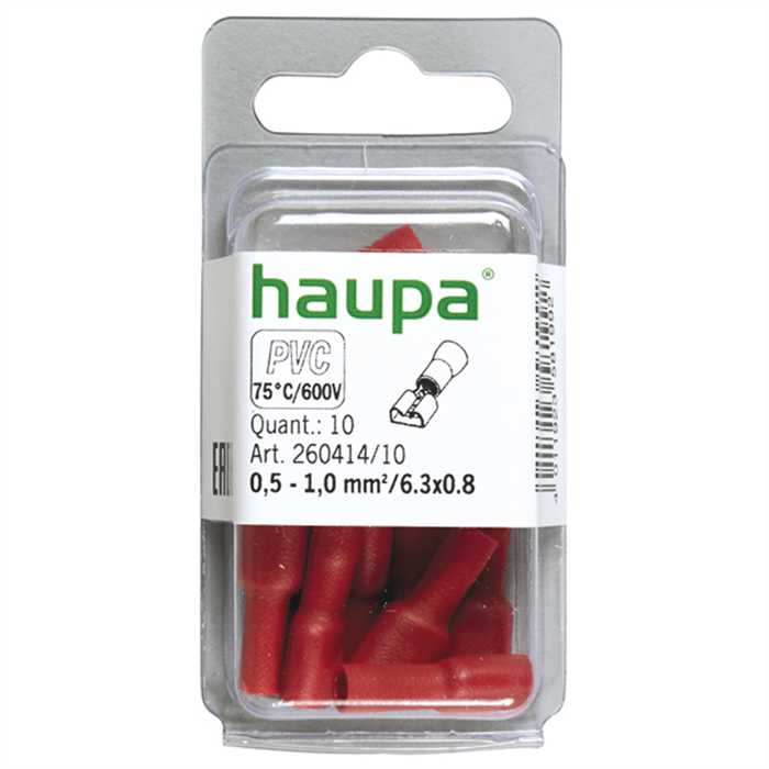 FASTON F ISOLE 0,5-1MM²/6,3X0,8 (10PC) FASTON F ISOLE 0,5-1MM²/6,3X0,8 (10PC)