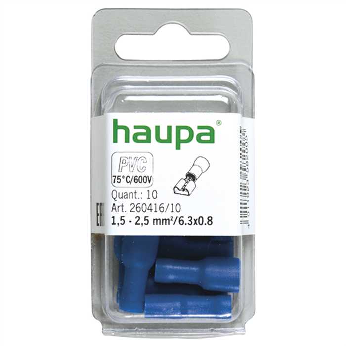 FASTON F ISOLE 1,5-2,5MM²/6,3X0,8 (10PC) FASTON F ISOLE 1,5-2,5MM²/6,3X0,8 (10PC)