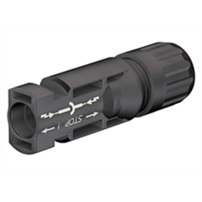 FICHE MALE PVC MC4 NOIR FICHE MALE PVC MC4 NOIR