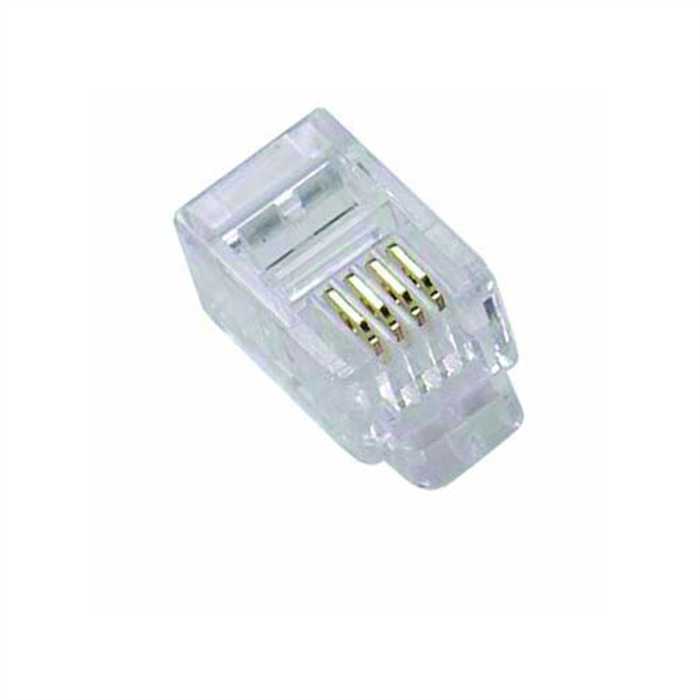 FICHE RJ11 TELEPHONIQUE MODULAIRE A SERTIR (10PC) FICHE RJ11 TELEPHONIQUE MODULAIRE A SERTIR (10PC)