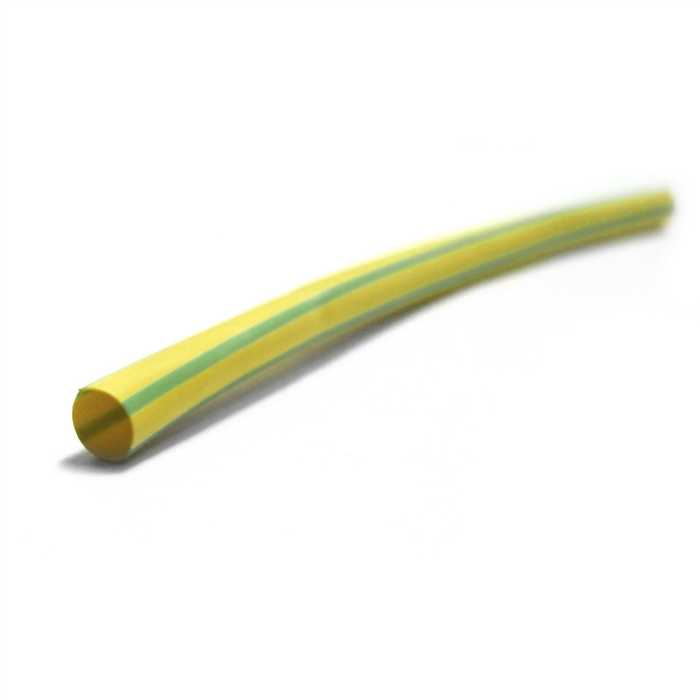GAINE THERMO VERT/JAUNE 1M - ET100 - 4,8MM - 2:1 GAINE THERMO VERT/JAUNE 1M - ET100 - 4,8MM - 2:1