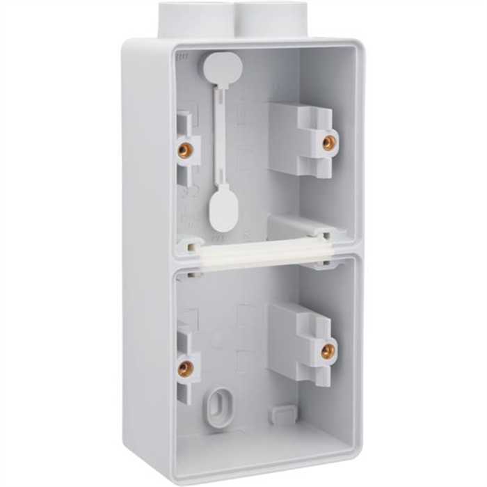 HYDRO - BOITE DOUBLE VERTICAL 2 ENTREES M20 GRIS HYDRO - BOITE DOUBLE VERTICAL 2 ENTREES M20 GRIS