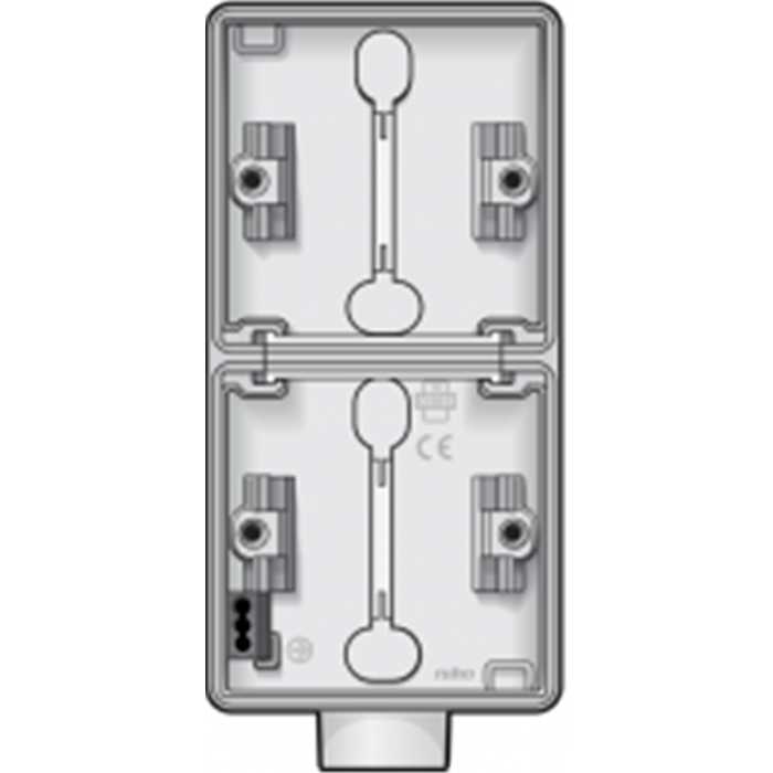 HYDRO BOITE DOUBLE VERTICALE 1 ENTREE BLANC HYDRO BOITE DOUBLE VERTICALE 1 ENTREE BLANC