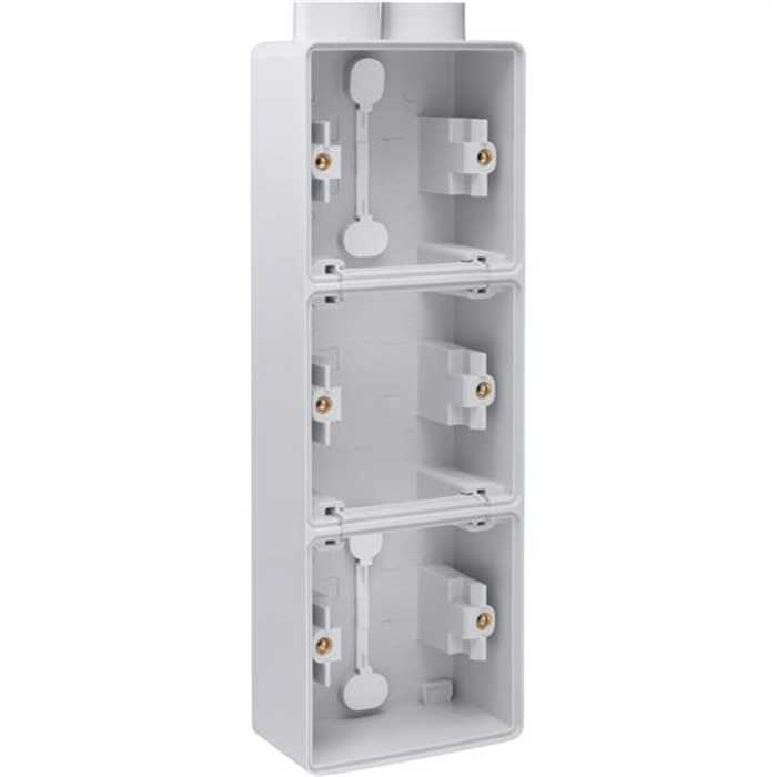 HYDRO - BOITE TRIPLE VERTICAL 2 ENTREES M20 GRIS IP55 HYDRO - BOITE TRIPLE VERTICAL 2 ENTREES M20 GRIS IP55