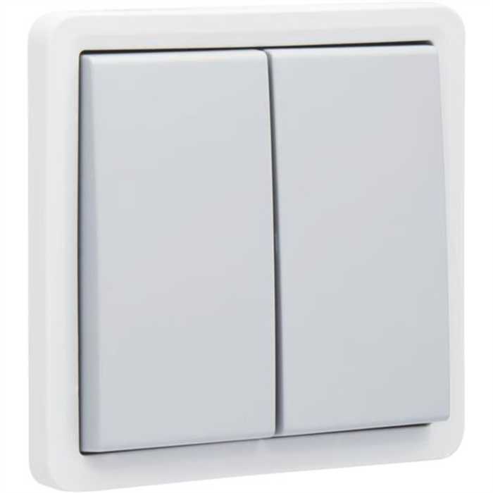 HYDRO - INTERRUPTEUR 2 ALLUMAGES GRIS IP55 HYDRO - INTERRUPTEUR 2 ALLUMAGES GRIS IP55