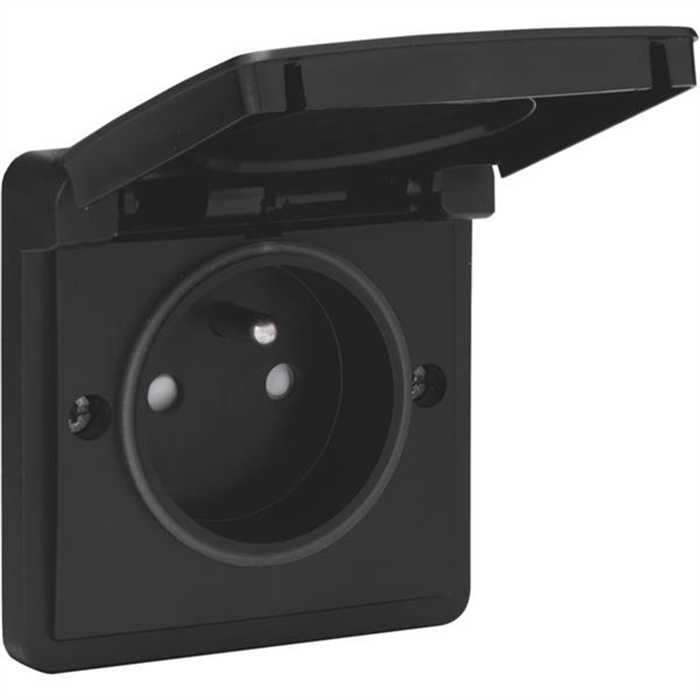 HYDRO - PRISE 2P+T AVEC BROCHE NOIR IP55 RAPIDE HYDRO - PRISE 2P+T AVEC BROCHE NOIR IP55 RAPIDE