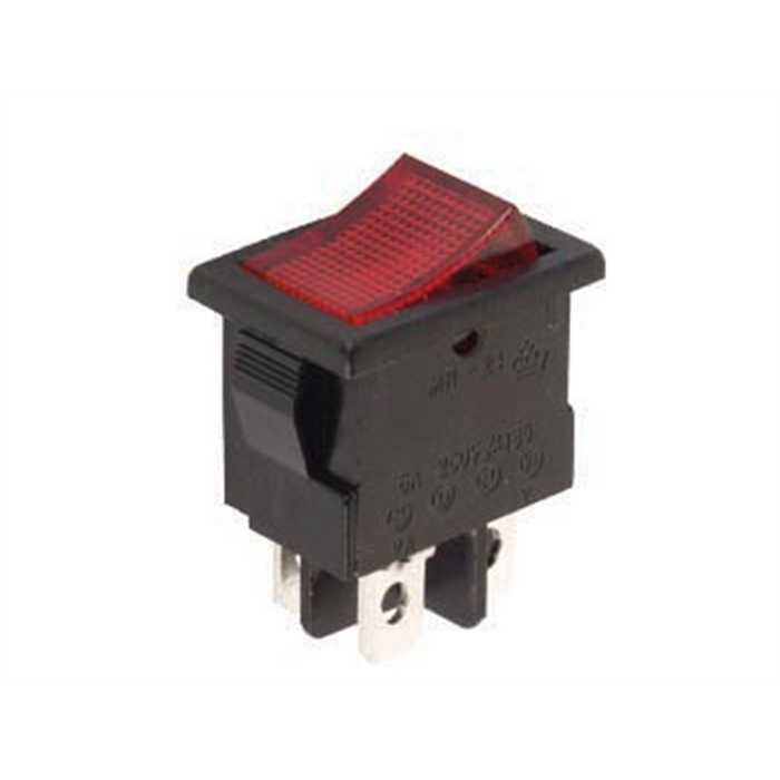 INTERRUPTEUR A BASCULE 3A 250V ON-OFF NOIR/ROUGE INTERRUPTEUR A BASCULE 3A 250V ON-OFF NOIR/ROUGE
