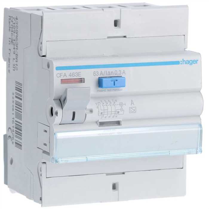 INTERRUPTEUR DIFFERENTIEL 4P 63A 300MA TYPE A INTERRUPTEUR DIFFERENTIEL 4P 63A 300MA TYPE A