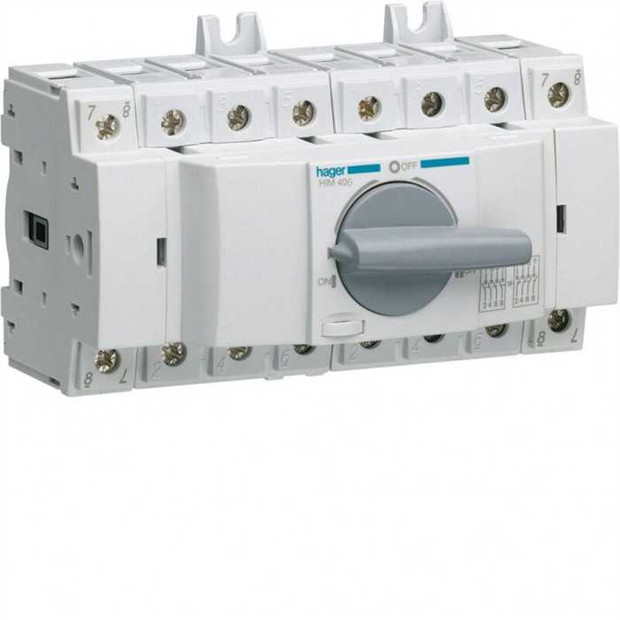 INVERSEUR DE TENSION I-0-II MODULAIRE 4P - 40A INVERSEUR DE TENSION I-0-II MODULAIRE 4P - 40A