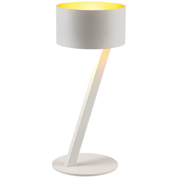 LAMPE DE TABLE "NOMA" G9 BLANC/DORE LAMPE DE TABLE "NOMA" G9 BLANC/DORE