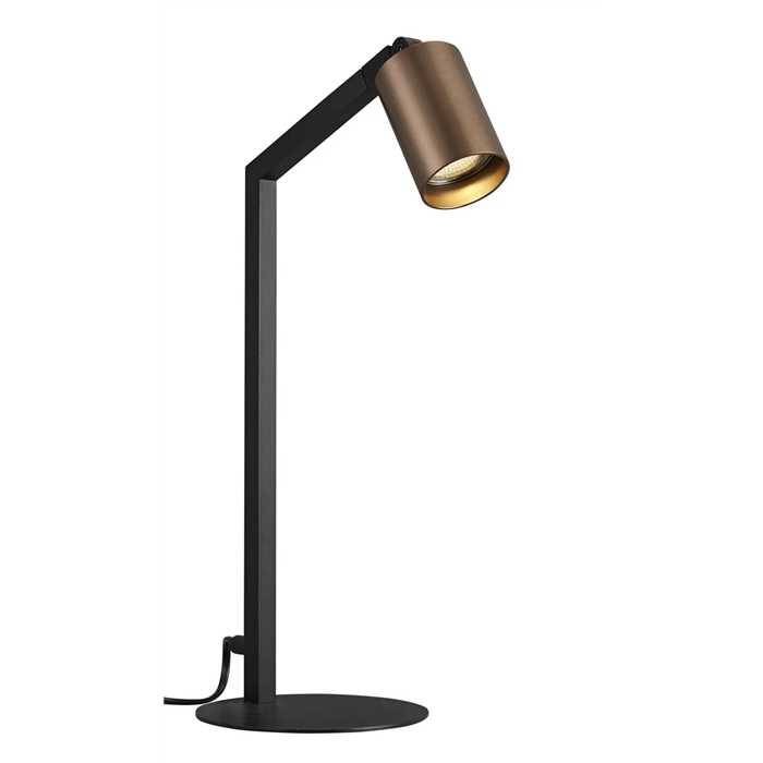 LAMPE DE TABLE "TABOO" GU10 NOIR/BRONZE LAMPE DE TABLE "TABOO" GU10 NOIR/BRONZE