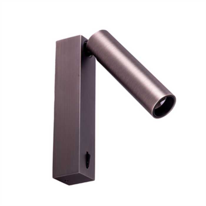 LISEUSE LED "TIBET 3" 5W 927 GUN BLACK +INTERRUPTEUR LISEUSE LED "TIBET 3" 5W 927 GUN BLACK +INTERRUPTEUR