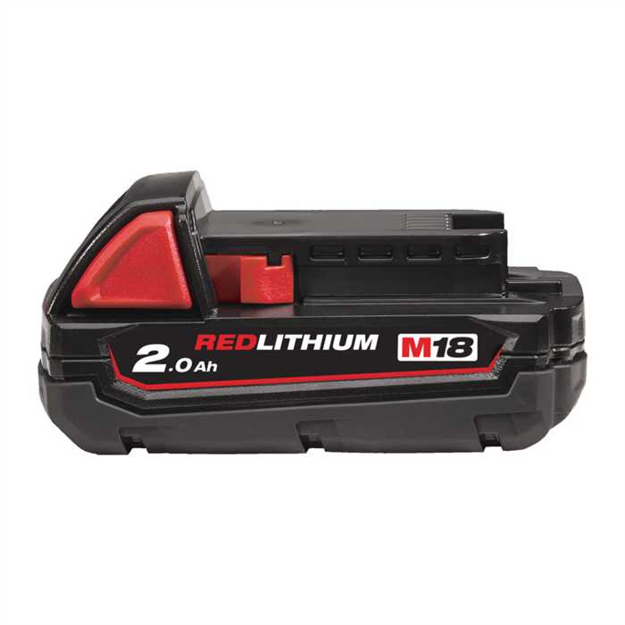M18 B2 BATTERIE RED LITHIUM 2.0AH M18 B2 BATTERIE RED LITHIUM 2.0AH