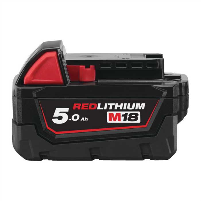 M18 B5 BATTERIE RED LITHIUM 5.0AH M18 B5 BATTERIE RED LITHIUM 5.0AH
