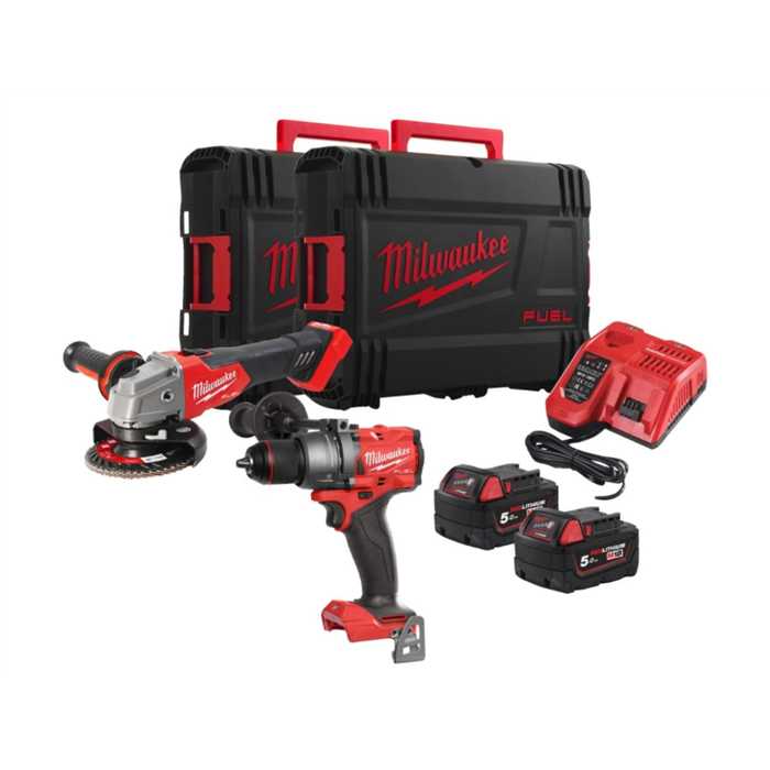 M18 POWERPACK VISSEUSE FUEL / MEULEUSE 125 FUEL ACCU 2X5.0AH M18 POWERPACK VISSEUSE FUEL / MEULEUSE 125 FUEL ACCU 2X5.0AH